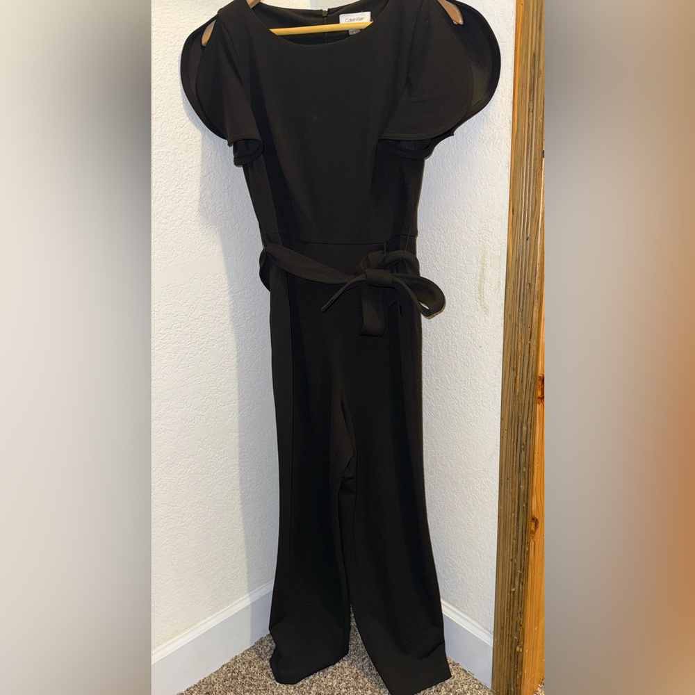 Elegant Black Jumpsuit with Belt
